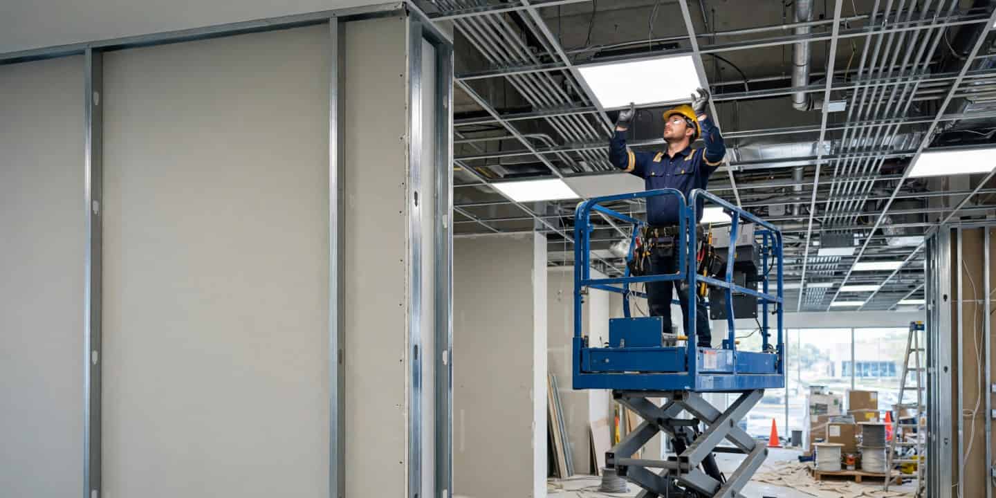 Licensed electrician at work
