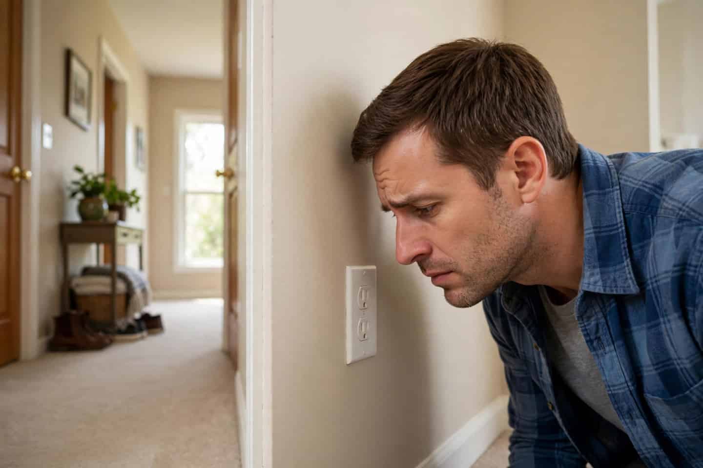 Licensed electrician at work